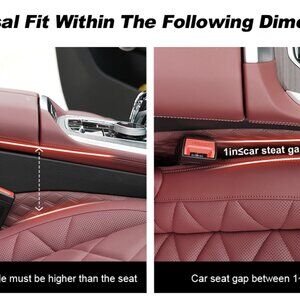 Car Seat Gap Filler, 2 PCS Car Gap Filler Organizer, 2in1 Universal Seat Gap Fil